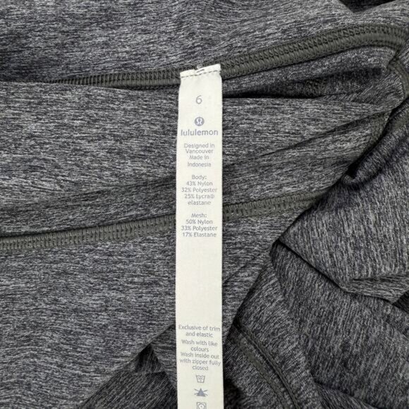 Lululemon Tied To It 7/8 Tight 25" Luxtreme In Heathered Black Dark Carbon Sz 6 - Picture 6 of 7